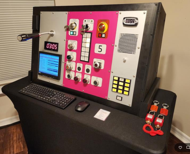 Physical Bay 5 Simulator Panel showing Mission Control