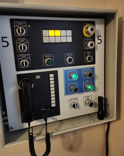 Physical Bay 5 Simulator Panel showing Launch